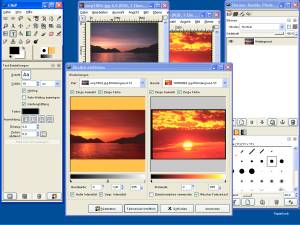 Screen shot of The GIMP, a replacement for Adobe Photoshop.